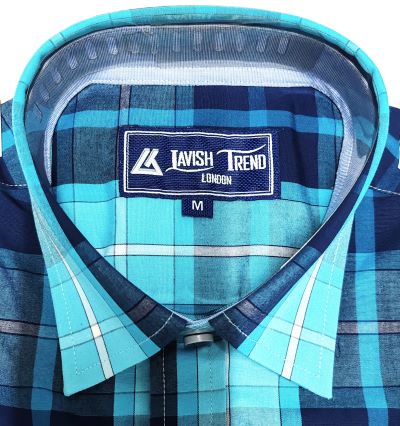 Check Shirt, 100% Cotton, Half Sleeve, Button free Collar