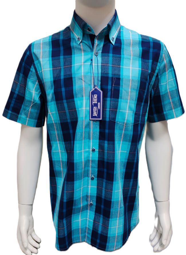 Check Shirt, Short Sleeve, 100% Cotton