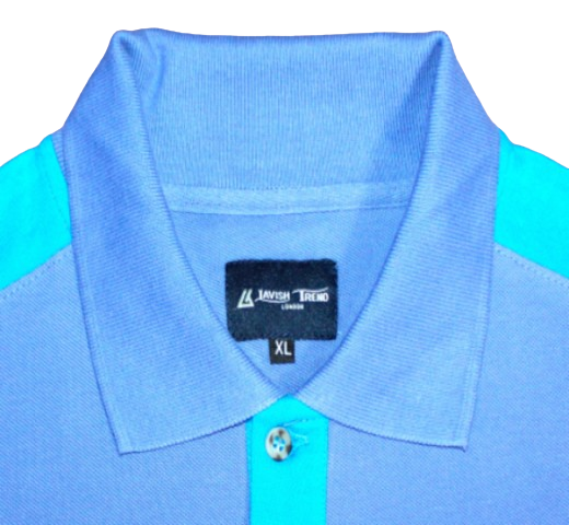 Polo Shirt, Dark Blue/Light Blue.  Cotton