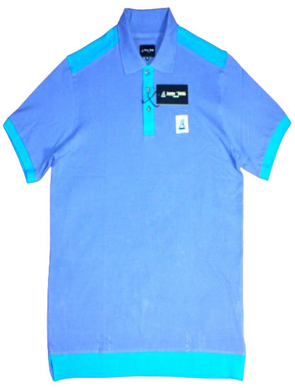 Polo Shirt, Dark Blue/Light Blue.  Cotton