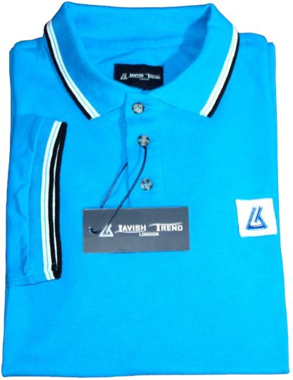 Polo Shirt, Bright Blue, Cotton