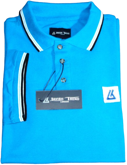 Polo Shirt, Bright Blue, Cotton