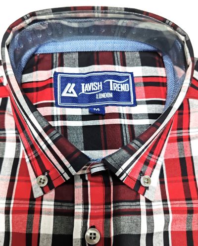 Check Shirt, Short Sleeve, 100% Cotton