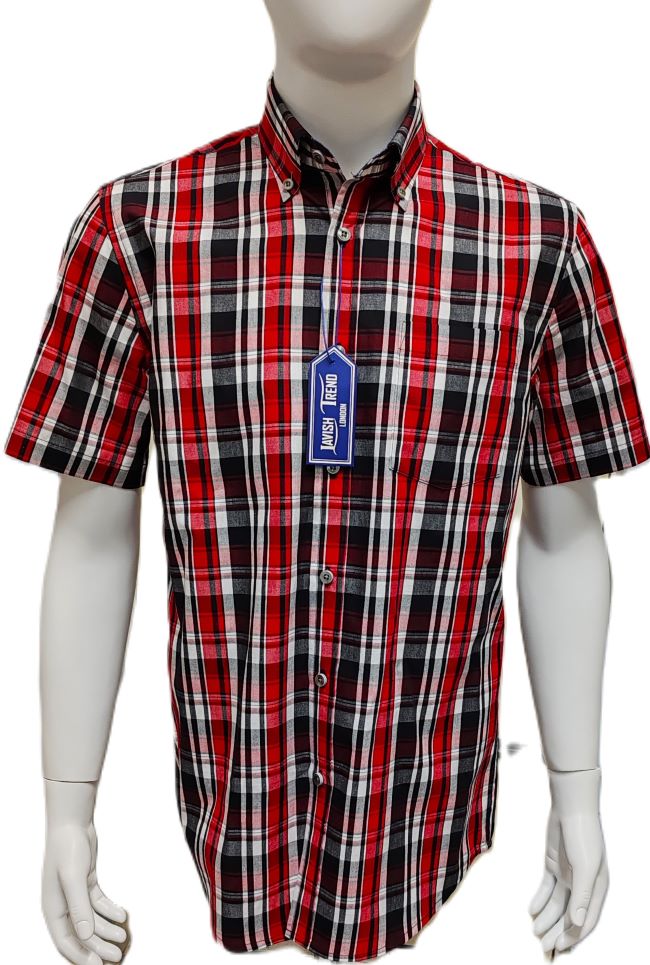 Check Shirt, Short Sleeve, 100% Cotton