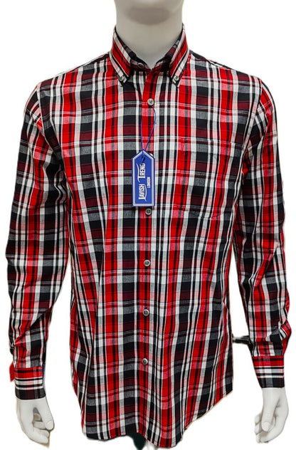 Check Shirt, Long Sleeve, 100% Cotton