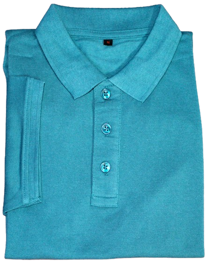 Polo Shirt, Blue, Cotton