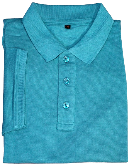 Polo Shirt, Blue, Cotton