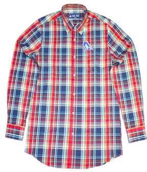 Shirt, Men, Multi Colour, Check, Full Sleeve, Button Down Collar, Cotton Mix.