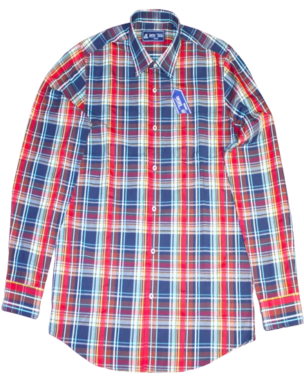 Shirt, Men, Multi Colour, Check, Full Sleeve, Button Free Collar, Cotton Mix.
