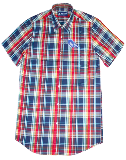 Check Shirt, Short Sleeve, Cotton Mix.