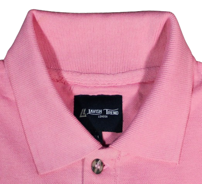 Unisex Polo Shirt, Pink, Cotton