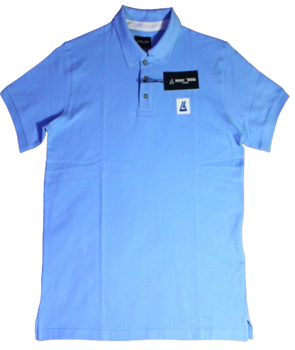 Polo Shirt, Light-Bright Sky Blue, Cotton