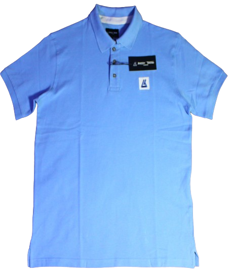 Polo Shirt, Light-Bright Sky Blue, Cotton